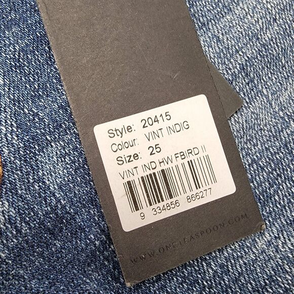 ONE TEASPOON VINTAGE INDIGO HIGH WAIST SKINNY Stretch JEANS FREEBIRD II 25 - Picture 4 of 5